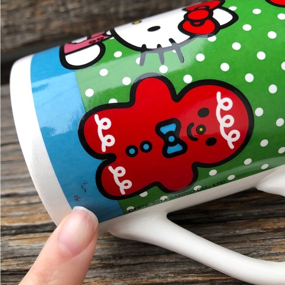 Hello Kitty Mug Christmas vintage Sanrio coffee cup Authentic cute polka dot - Picture 9 of 11